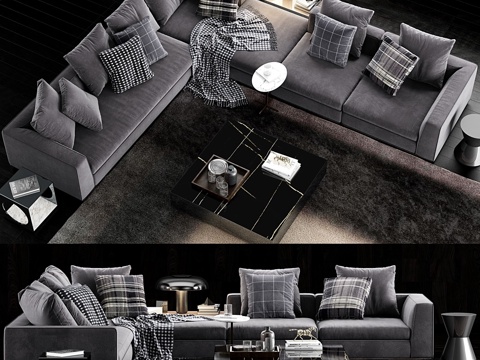  Minotti Powell 沙发 23d模型 