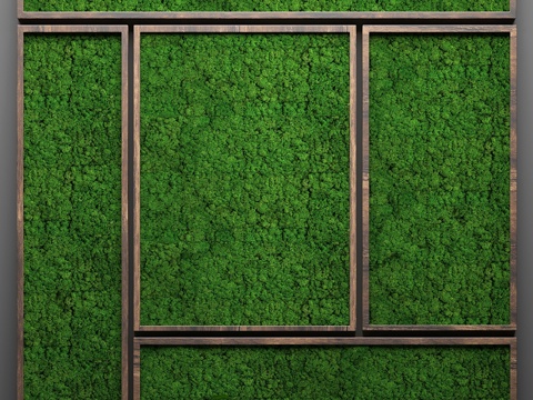  垂直花园23.稳定苔藓墙面装饰3d模型 