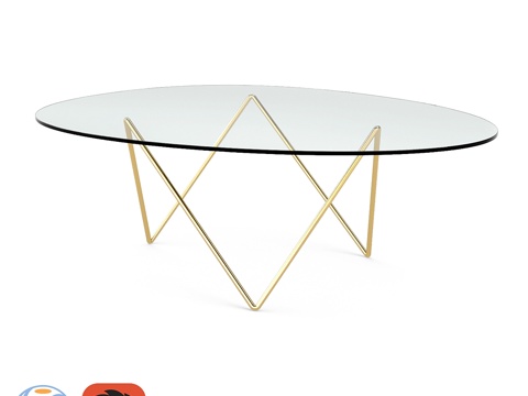  Gubi Pedrera 咖啡桌3d模型 