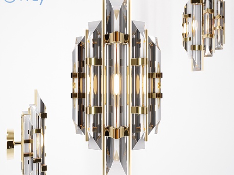  金色冰晶3d模型 