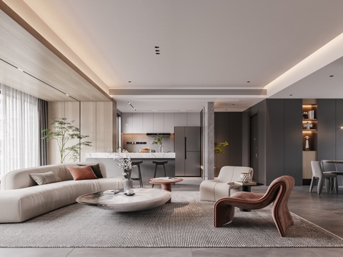  轻奢别墅 样板间 最新全套施工图 效果图合集cad施工图 