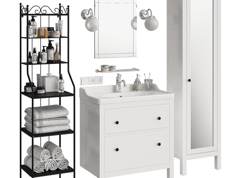  宜家Hemnes浴室3d模型 