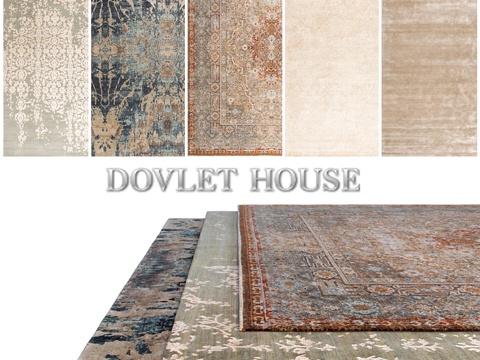  DOVLET HOUSE 地毯 5 件套装（第 247 部分3d模型 