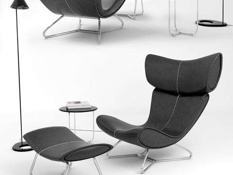  伊莫拉休闲椅复刻版Boconcept套装3d模型 