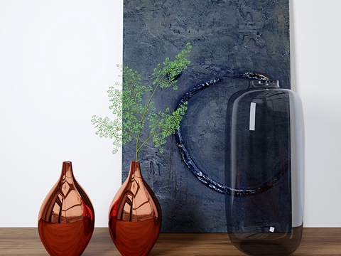  现代装饰套装3d模型 