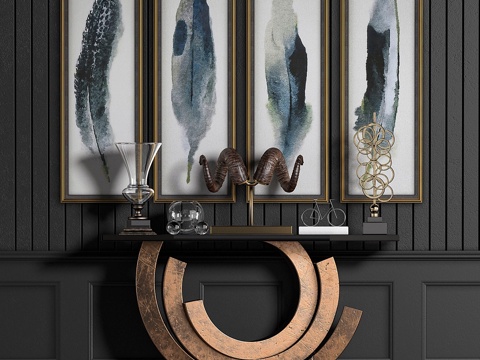  现代复古边几3d模型 