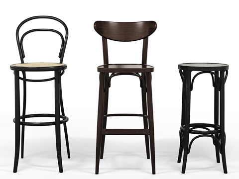  TON吧凳套装3d模型 