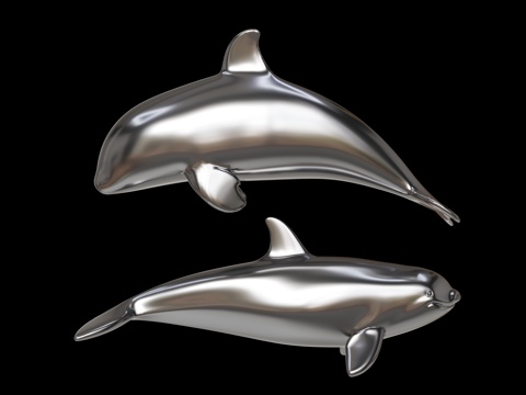  虎鲸雕塑 景观雕塑 广场雕塑 动物园雕塑 不锈钢雕塑 海豚雕3d模型 