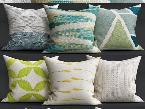  装饰抱枕3d模型 