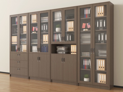  现代文件柜 资料柜 档案柜3d模型 