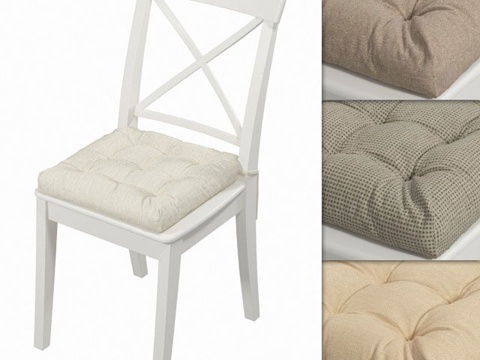  宜家英格奥夫带靠垫椅子（不同面料）3d模型 