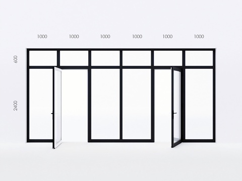  阳台门 Alumil3d模型 