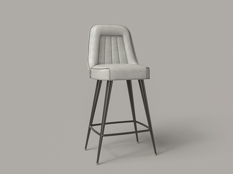  现代皮革吧凳 吧椅3d模型 