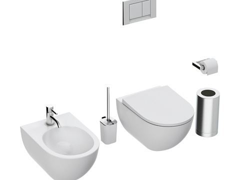  KERAMAG ACANTO马桶与坐浴盆3d模型 