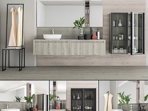  浴室家具套装 Rush3d模型 