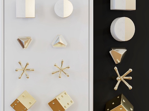  旋钮之家 - 家具把手套装13d模型 