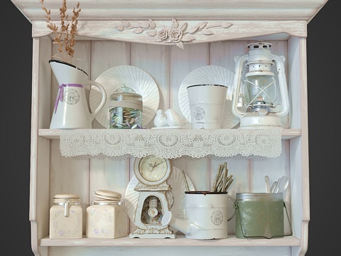  普罗旺斯风格层架3d模型 