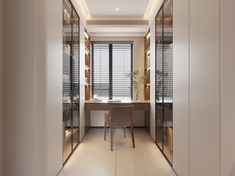  现代衣帽间3d模型 