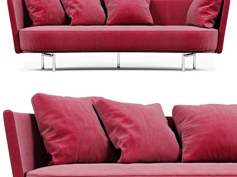  Flexform Phil沙发3d模型 