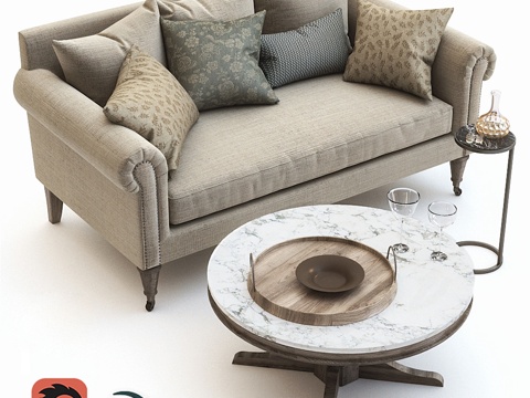  Pottery Barn Fionah系列3d模型 