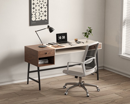  现代书桌su模型 