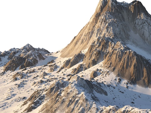  山脉（6种纹理）3d模型 