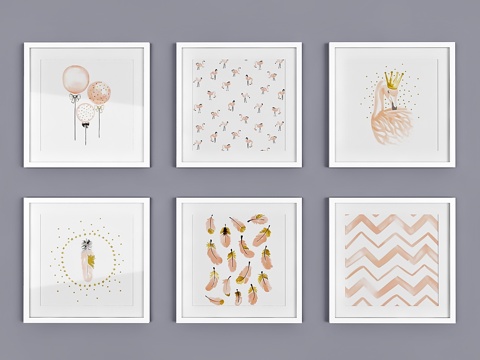  儿童帆布艺术印刷品_133d模型 