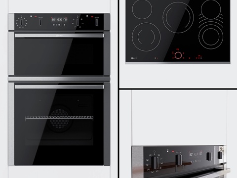  Neff - U2acm7hn0b 双烤箱与 T18ts283d模型 