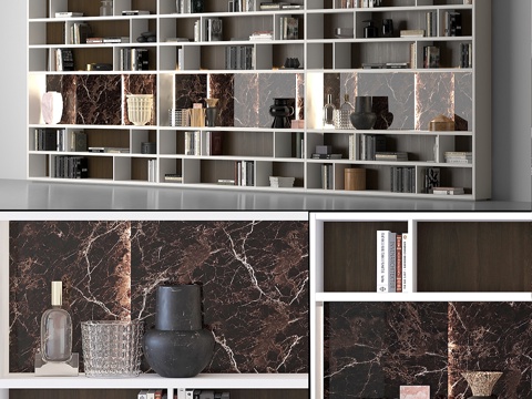  Poliform 书架3d模型 