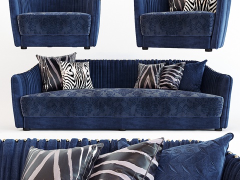  Roberto Cavalli Sharpei沙发与扶手椅3d模型 