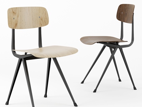  HAY橡木与烟熏橡木Result座椅3d模型 