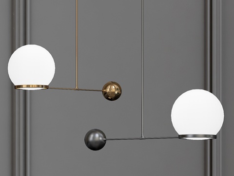  O&amp;G Contrapesso LED球形吊灯3d模型 