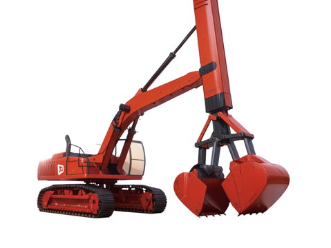  挖掘工程车su模型 