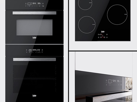  Beko - 烤箱BQM24400、紧凑型烤箱BQW14403d模型3d模型 