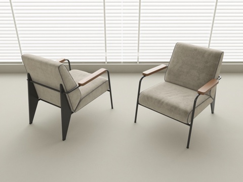  现代休闲椅 单椅 餐椅 布艺休闲椅3d模型 