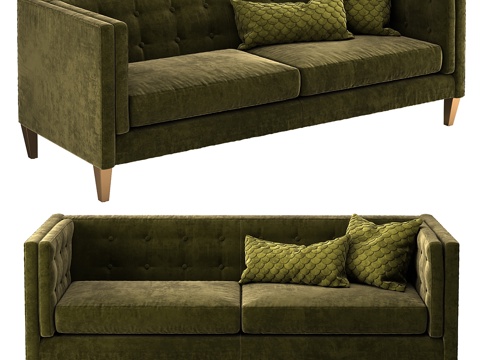  Crate and Barrel Aidan沙发3d模型 