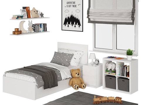  通用儿童房3d模型 