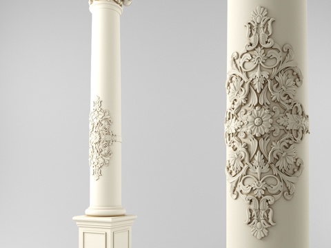  经典立柱3d模型 