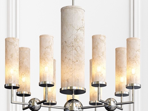  贝克方钠石吊灯3d模型 