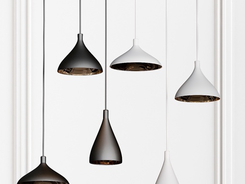  Fucsia三灯簇吊灯3d模型 