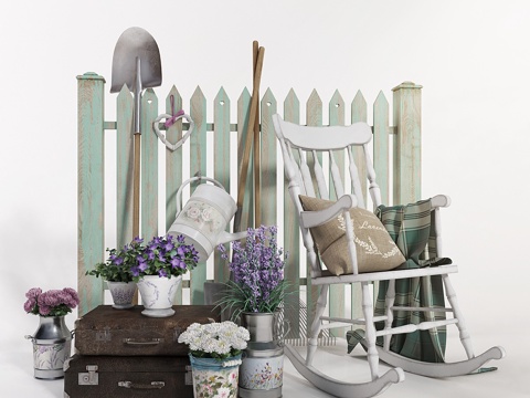  普罗旺斯花园套装3d模型 