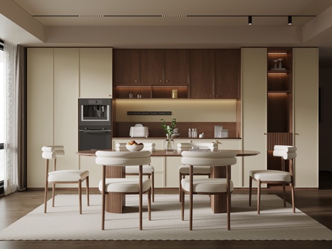  中古风餐厅3d模型 