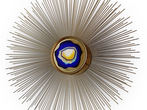  优雅抛光蓝玛瑙星芒壁灯3d模型 