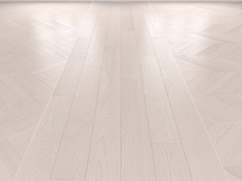  梣木拼花地板，三种类型：人字形、直线形、人字形3d模型 