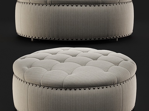  泰勒圆形脚凳3d模型 