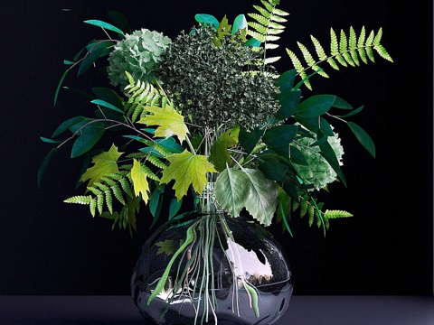  花瓶插花束 263d模型 