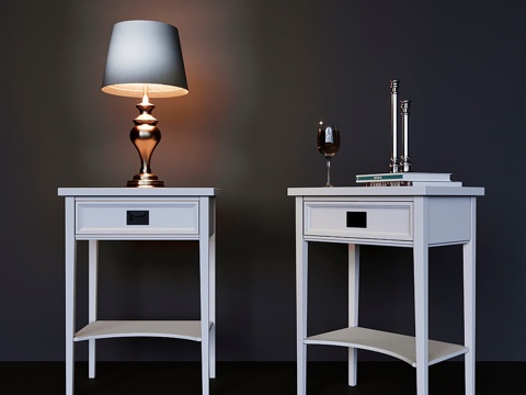  床头柜 Dantone Home 牛津款3d模型 