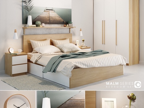  MALM_卧室套装3d模型 