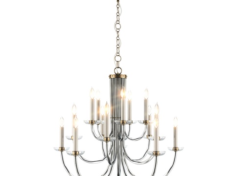  AERIN现代沃顿水晶吊灯（透明亚克力款）3d模型 