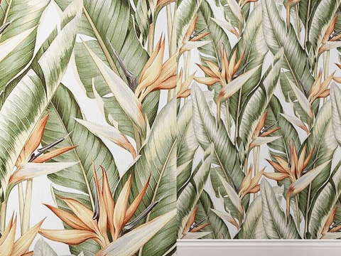  KT独家系列棕榈泉壁纸3d模型 